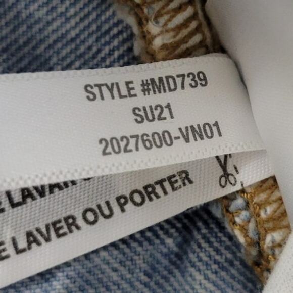 Madewell Shorts Womens Size 25 Relaxed Denim Cutoffs Summer Biker Rock Casual - Picture 10 of 10